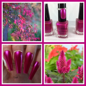 Lust - fuchsia pearl Nail Polish hot pink