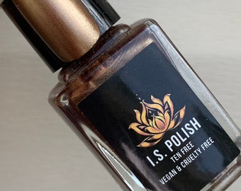 Mocha Madness-  brown  pearl  nail polish