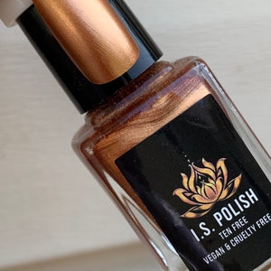 Copper Top  - copper  pearl  nail polish