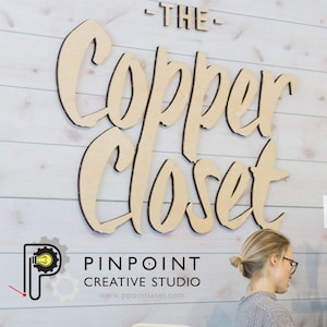 Wood 3D Letters Business Sign Logo Cut Out for Wall