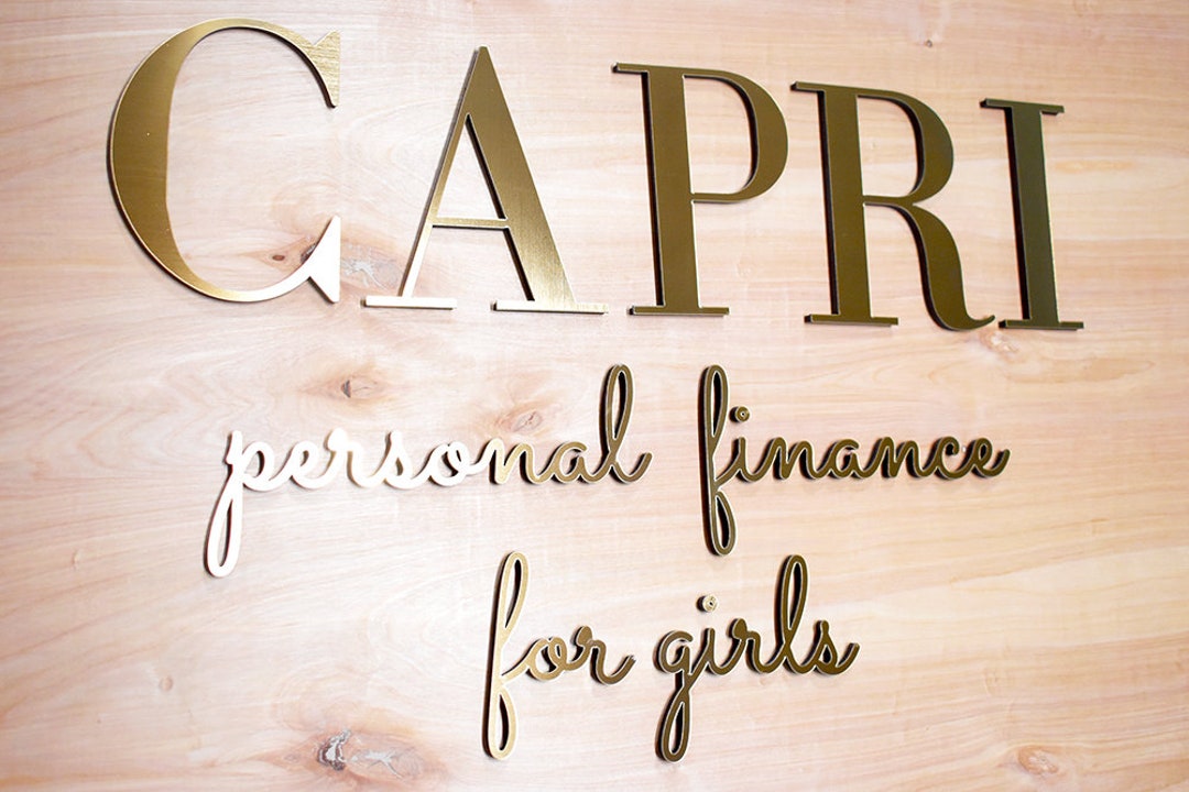 Metal Look, Brushed Gold Acrylic Logo Letters, Laser Cut Etsy