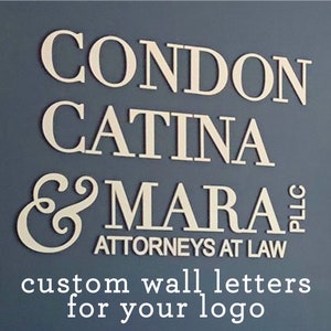 Law Office Business Logo Sign Lawyer Interior Wall Lettering