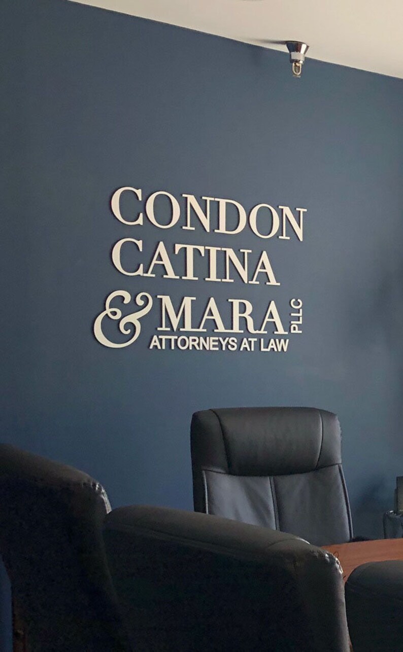 Law Office Business Logo Sign Lawyer Interior Wall Lettering Etsy