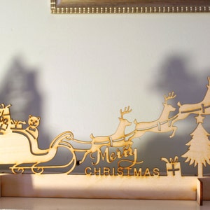 Wood Christmas Village Scene, Laser Cut Rustic, Christmas Decoration, Mantel Piece image 3