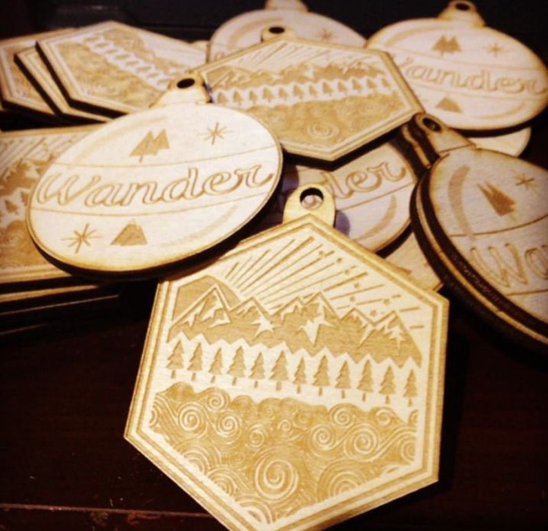 Custom Wood Ornaments for Business or Special Event With Logo Etsy