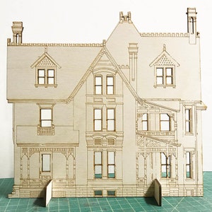 Custom Laser Cut Wood Business or Home Model Building