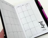 2026 Printable Planner Calendar – Monthly PDF Organizer, Minimal Black Script, Instant Download
