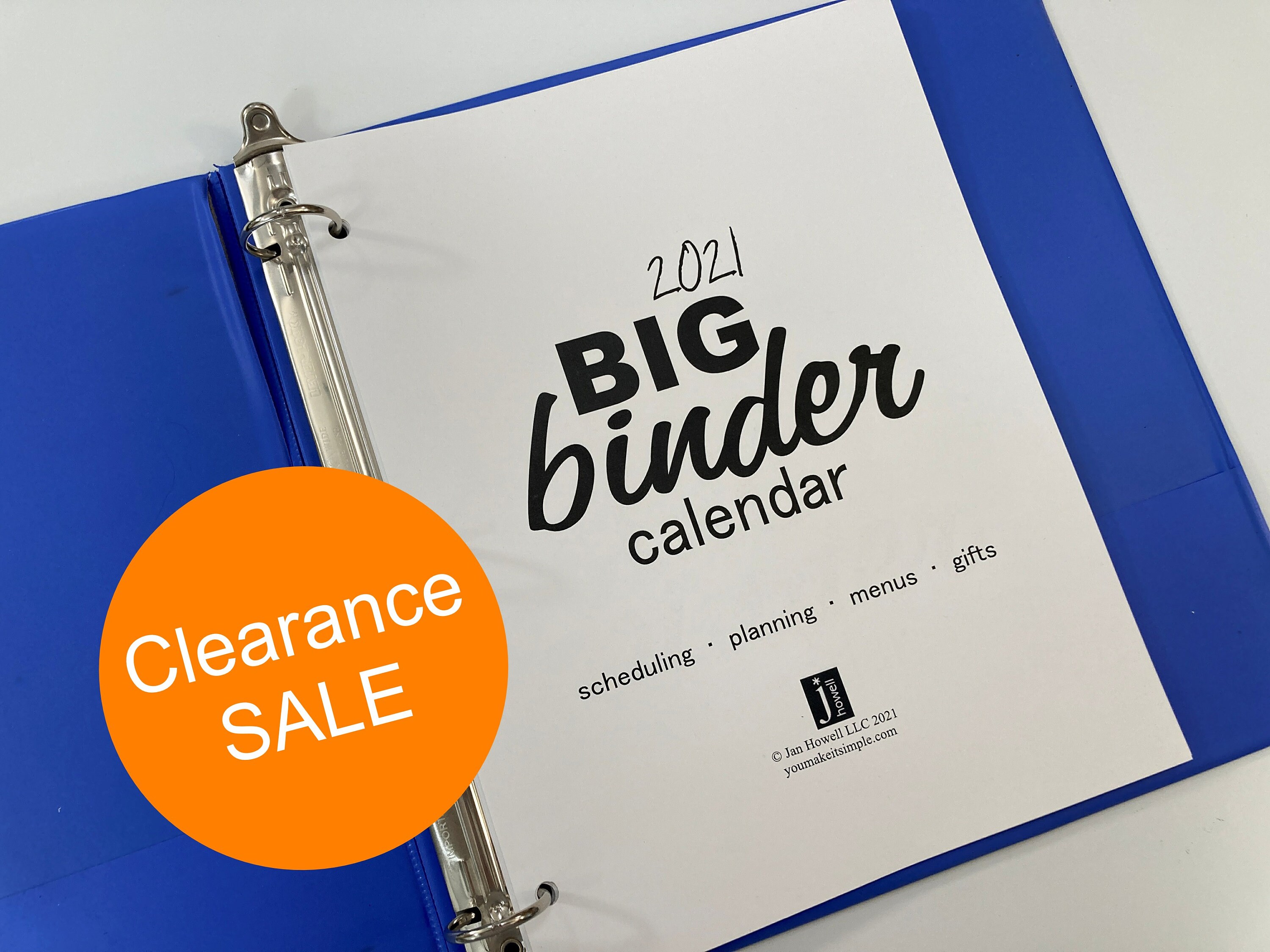 2021 FULL SIZE Binder Calendars Black Script 8 1/2 x 11 | Etsy