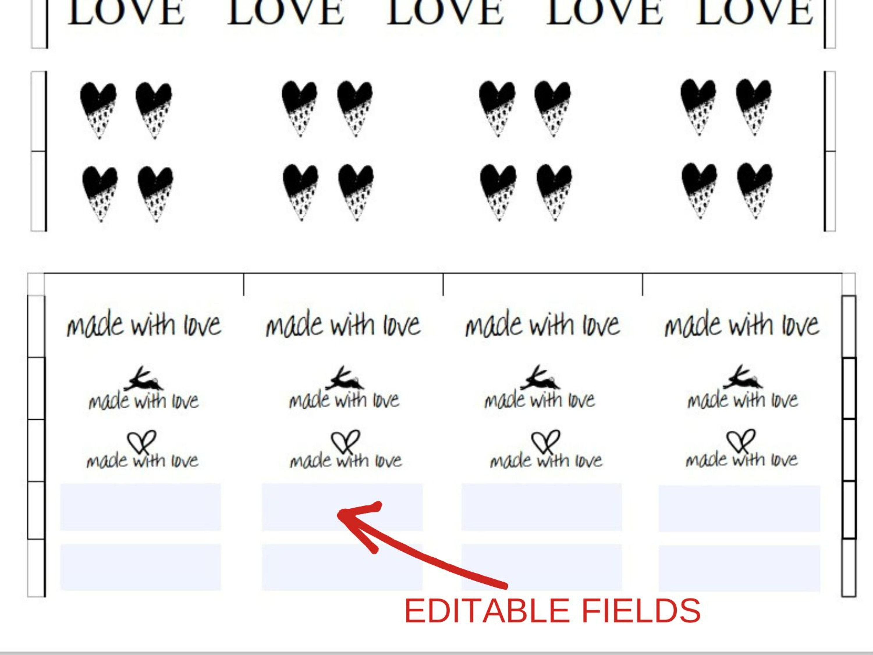 Printable Fabric Labels – Editable PDF - You Make It Simple