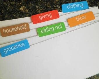 Envelope System - Printable and Editable Wallet Cash Dividers -  PDF File