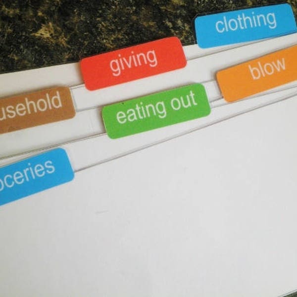 Envelope System - Printable and Editable Wallet Cash Dividers -  PDF File