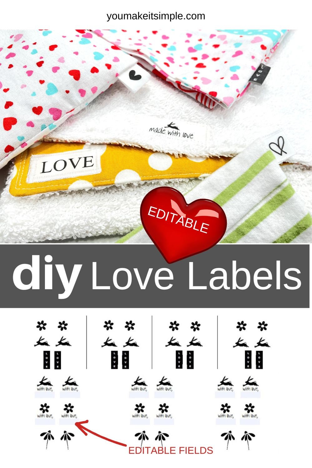 Printable Fabric Labels – Editable PDF - You Make It Simple