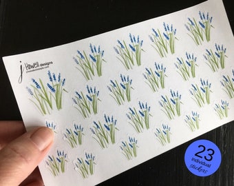 P010 Grape Hyacinth Planner Stickers