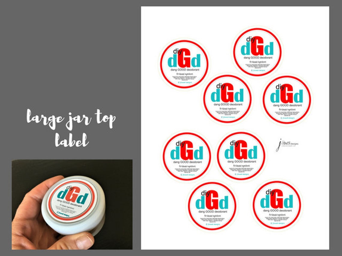 PRINTABLE diy DEODORANT labels PDF Silhouette jpg | Etsy