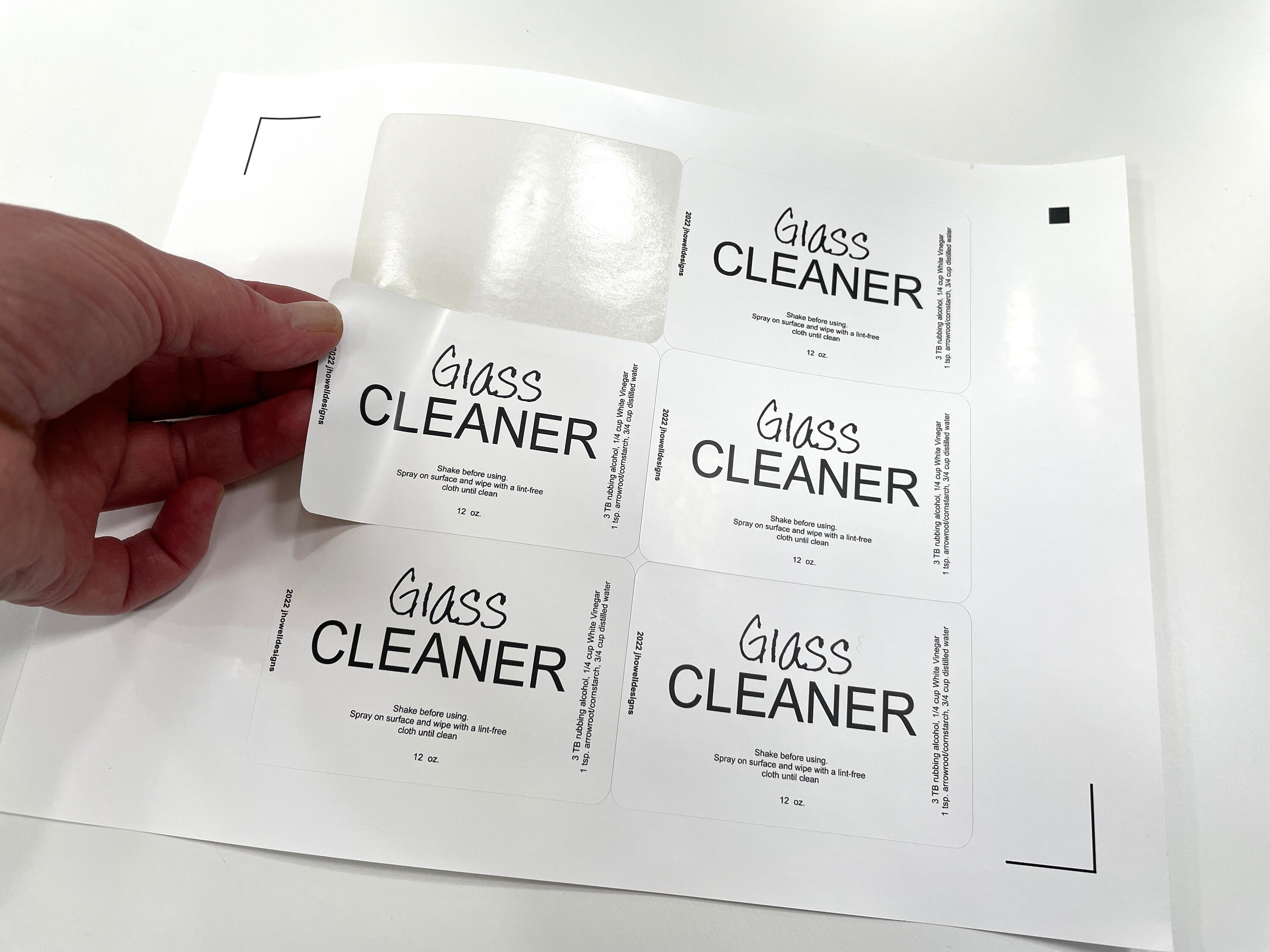 Window Cleaner Jar Labels-weatherproof Polyester Label-recipe Printed ...