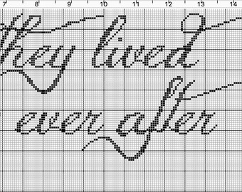 And They Lived Happily Ever After Cross Stitch Pattern