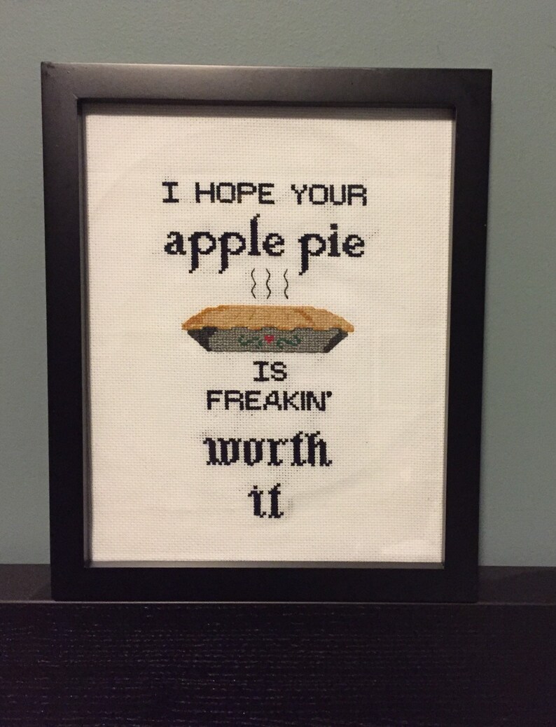 Apple Pie Supernatural Cross Stitch Etsy