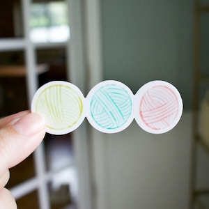 Yarn Balls Sticker, Crochet Sticker