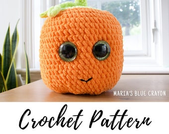 Crochet Pumpkin Plushie Pattern, Pumpkin Amigurumi Pattern PDF Download