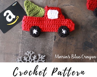 Crochet Red Truck Gift Card Holder Pattern (PDF Pattern)