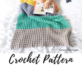 Crochet Baby Blanket Pattern, PDF Crochet Pattern Download, Crochet Blanket Pattern