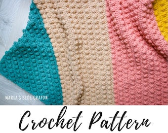 Crochet C2C Bobble Blanket Pattern, PDF Crochet Pattern Download, Crochet Baby Blanket Pattern