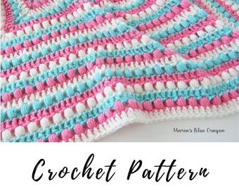 Crochet Granny Square Blanket Pattern, PDF Download