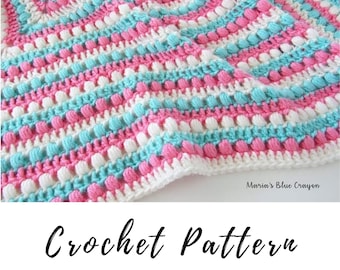 Crochet Granny Square Blanket Pattern, PDF Download