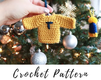 Crochet Sweater Ornament, Crochet Sweater Amigurumi, Crochet pdf pattern, Christmas Decoration, Christmas Ornament