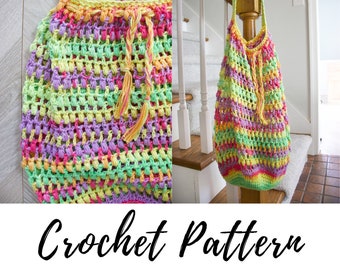 Crochet Market Bag Pattern: Easy Summer Tote (PDF Pattern)