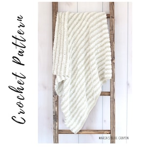 Easy Beginner Crochet Blanket Pattern, 8 Different sizes Baby - King, Instant PDF Download
