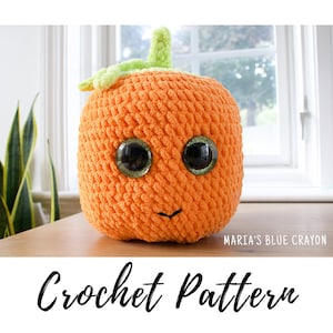 Crochet Pumpkin Plushie Pattern, Pumpkin Amigurumi Pattern PDF Download