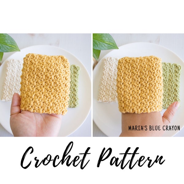 Crochet Cleaning Scrubby Pattern, Dishcloth, PDF Instant Download