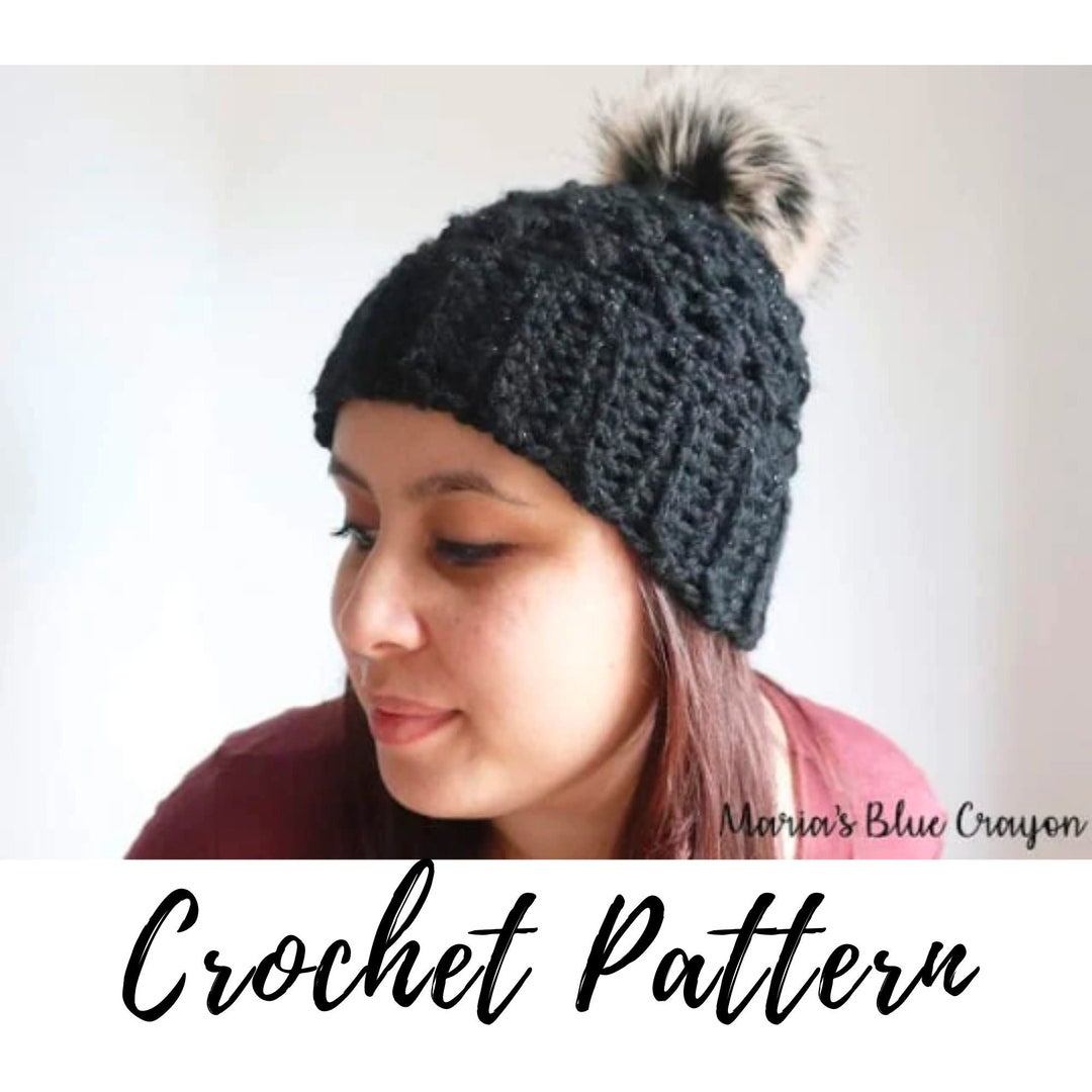 Chunky Black Beanie Crochet Pattern Bulky Women s Hat PDF Pattern Etsy chunky-black-beanie-crochet-pattern-bulky-women-s-hat-pdf-pattern-etsy