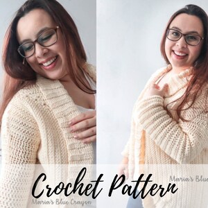 Crochet Cardigan Shrug PDF Digital Download Pattern, Crochet Sweater Pattern