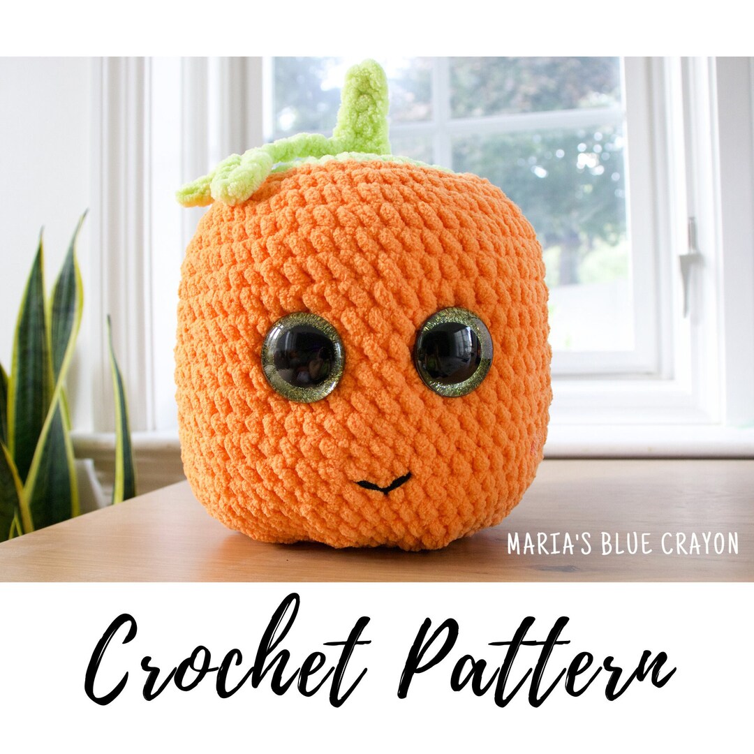 Crochet Pumpkin Plushie Pattern, Pumpkin Amigurumi Pattern PDF Download