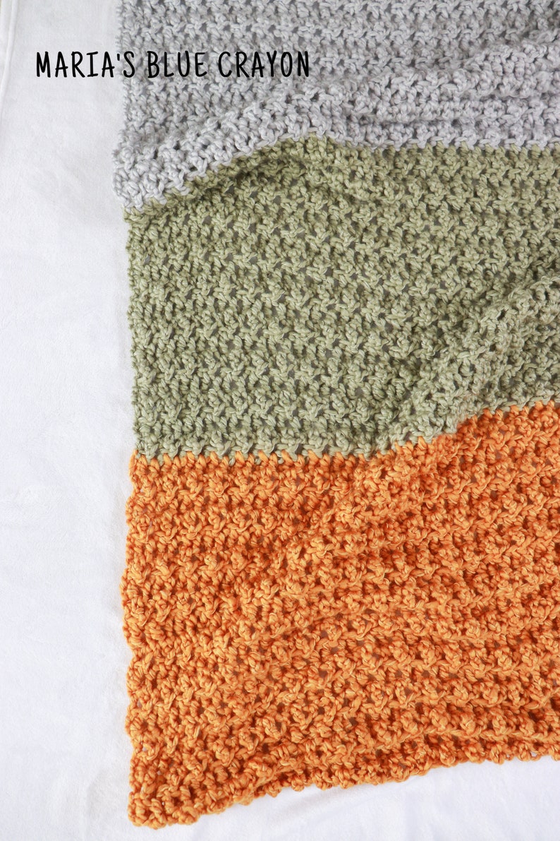 Crochet Chunky Blanket Pattern Baby Toddler Queen Sizes Etsy