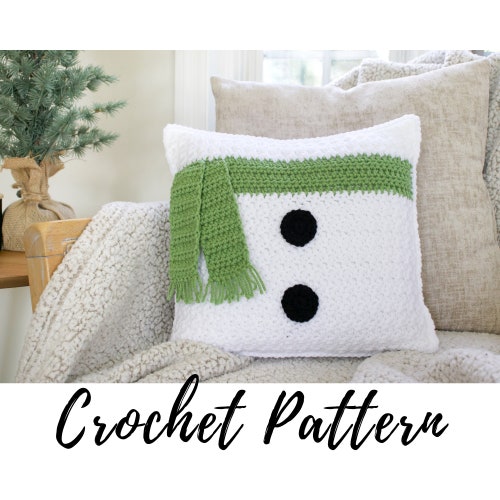 Crochet Snowman Pillow Pattern Crochet Christmas Pillow - Etsy