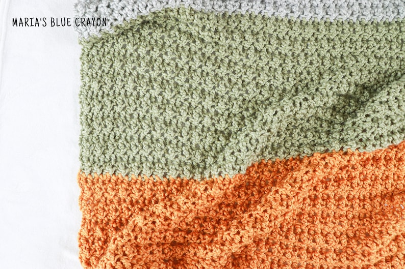 Crochet Chunky Blanket Pattern Baby Toddler Queen Sizes Etsy