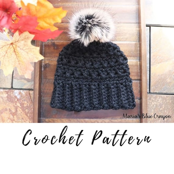 Chunky Beanie Crochet Pattern Bulky Hat 