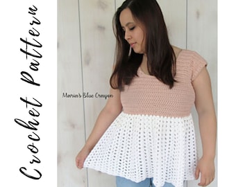 Crochet Talulah Top Pattern, Crochet Spring and Summer Top Pattern, Instant PDF Download