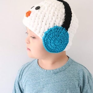 Crochet Snowman Hat Pattern for Kids, Crochet Snowman Hat Kids, Crochet Winter Beanie Pattern, Crochet Hat Pattern image 5