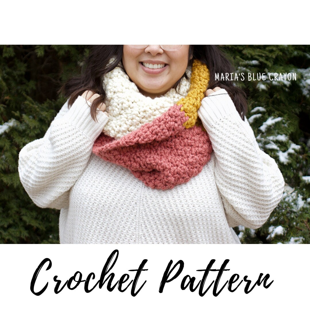 Chunky Crochet Infinity Scarf Pattern, Instant PDF Download - Etsy