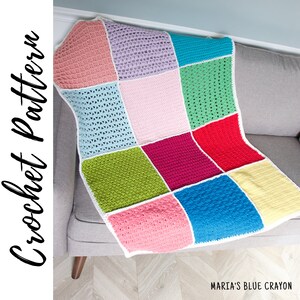 Crochet Sampler Blanket Pattern, PDF Crochet Pattern Download, Crochet Baby Blanket Pattern