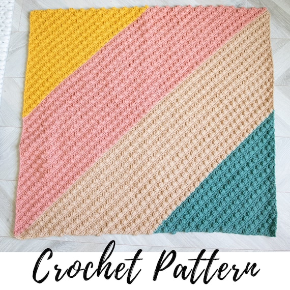 Crochet C2C Bobble Blanket Pattern, PDF Crochet Pattern Download