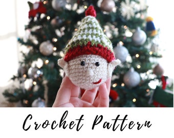 Crochet Elf Ornament Pattern, Crochet Elf Amigurumi, Crochet pdf pattern, Christmas Decoration, Christmas Ornament