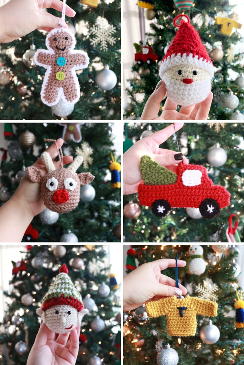 Crochet Christmas Ornament Pattern Crochet Christmas Decor Etsy