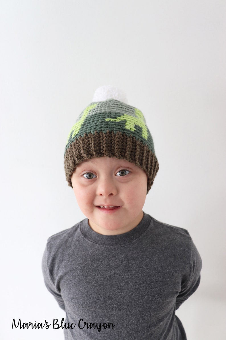 Crochet Dinosaur Hat Pattern for Kids, Crochet Dinosaur Hat Kids, Crochet Dinosaur Beanie Pattern, Crochet Dino Hat, Crochet Hat Pattern image 3