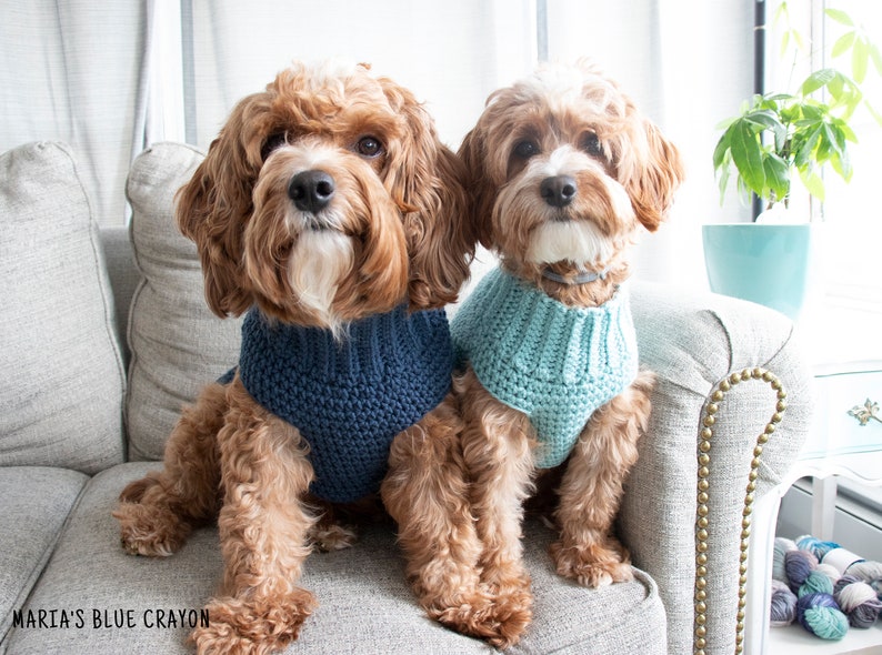 Crochet Pattern Dog Sweater Sizes XS-XL PLUS Custom Fit Tutorial image 3