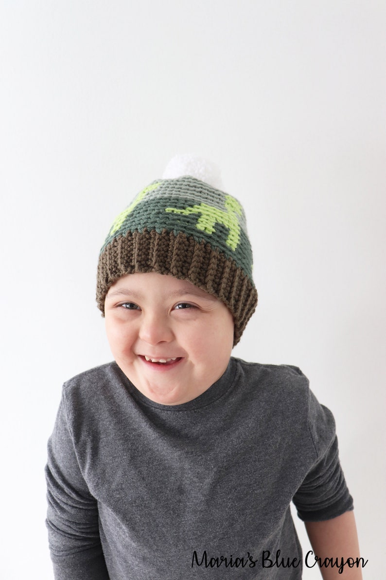 Crochet Dinosaur Hat Pattern for Kids, Crochet Dinosaur Hat Kids, Crochet Dinosaur Beanie Pattern, Crochet Dino Hat, Crochet Hat Pattern image 5